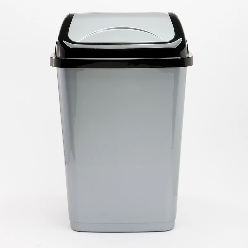 Balde do Lixo SILVER Cinza 50L