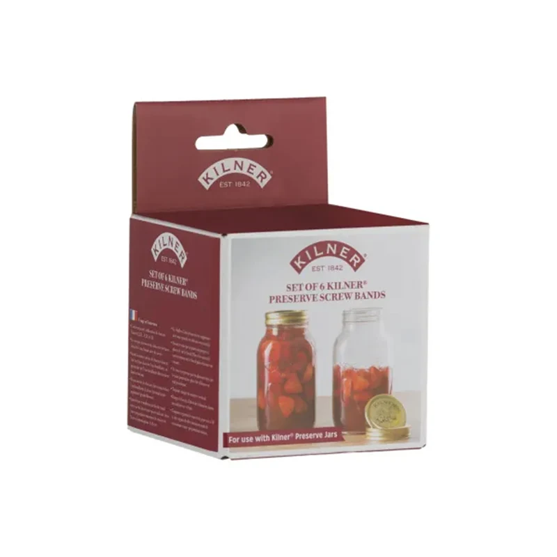 Set de 6 anillas con cierre de rosca para sellado al vacío Kilner®