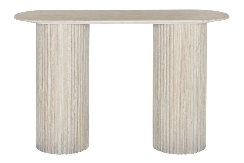 CONSOLA GRANITO MDF 120X40X75 SIMIL MARMOL BEIGE