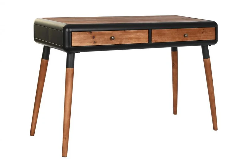 CONSOLA ABETO METAL 120X50X77 MARRON OSCURO