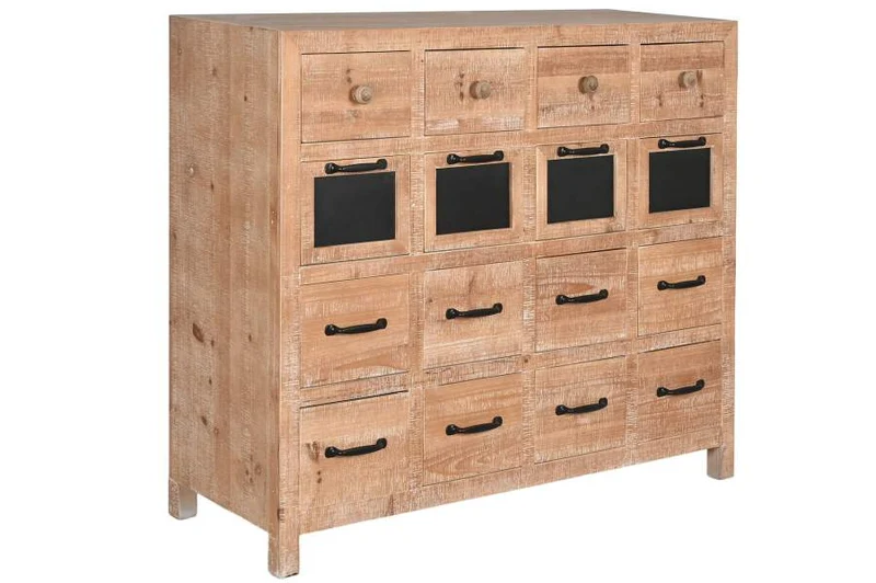 CAJONERA ABETO METAL 110X40X92,5 16CAJ, NATURAL