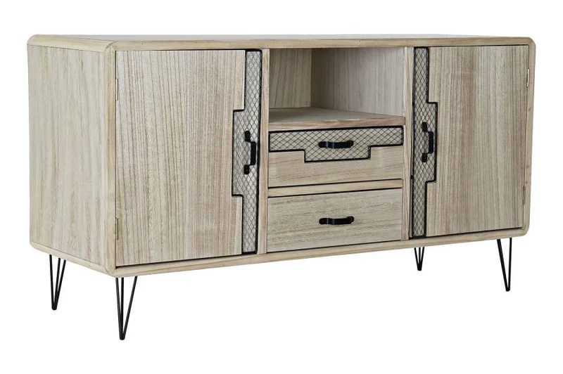 BUFFET PAULOWNIA METAL 120X41X65 NATURAL