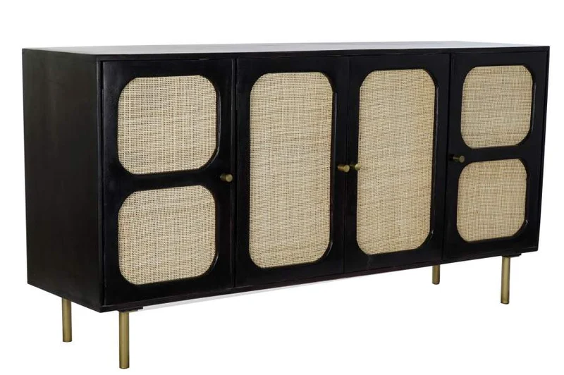 BUFFET MANGO RATAN 150X40X78 NEGRO