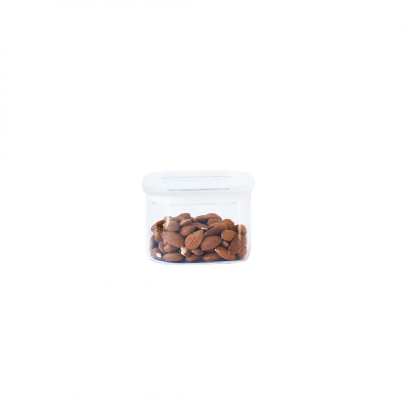 Recipientes con tapa de cristal y goma selladora Pebbly