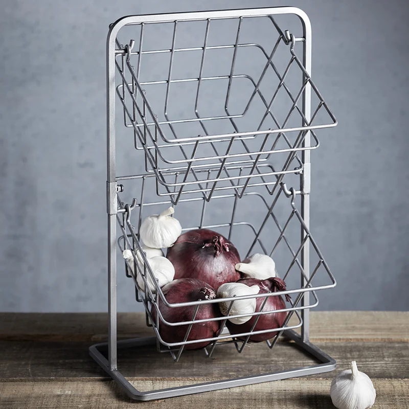 Cesta metálica de dos niveles Industrial Kitchen de KitchenCraft