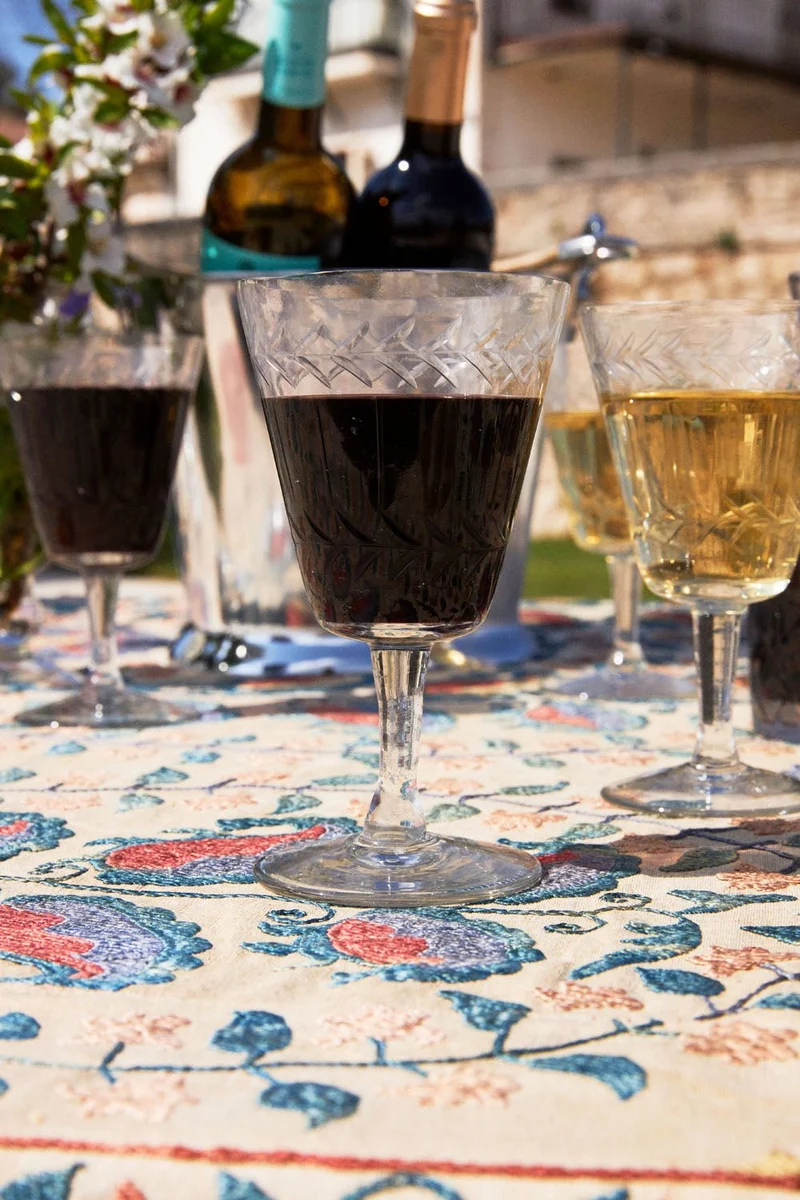 Copa De Vino Cristal Tallado