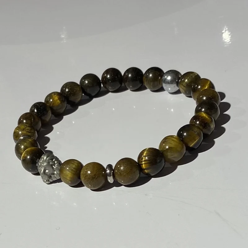 PULSERA PIEDRAS GOLD LION TIERRA