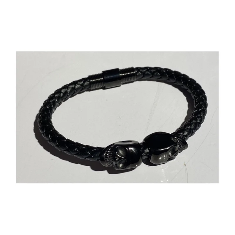 BRAZALETE ACERO GOLD LION SKULL