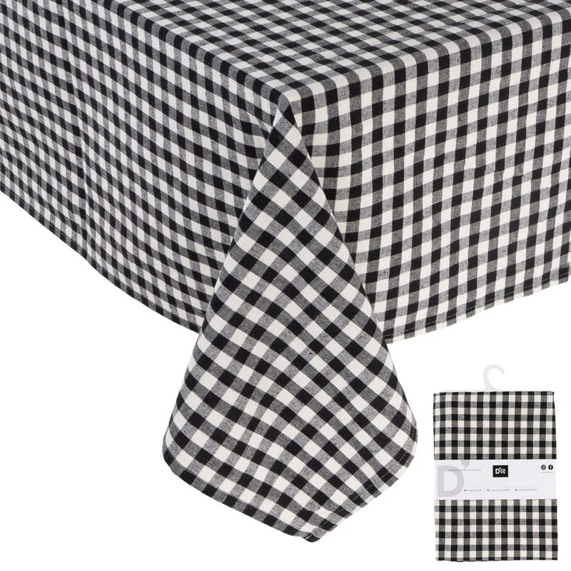 MANTEL VICHY 145X240 NEGRO