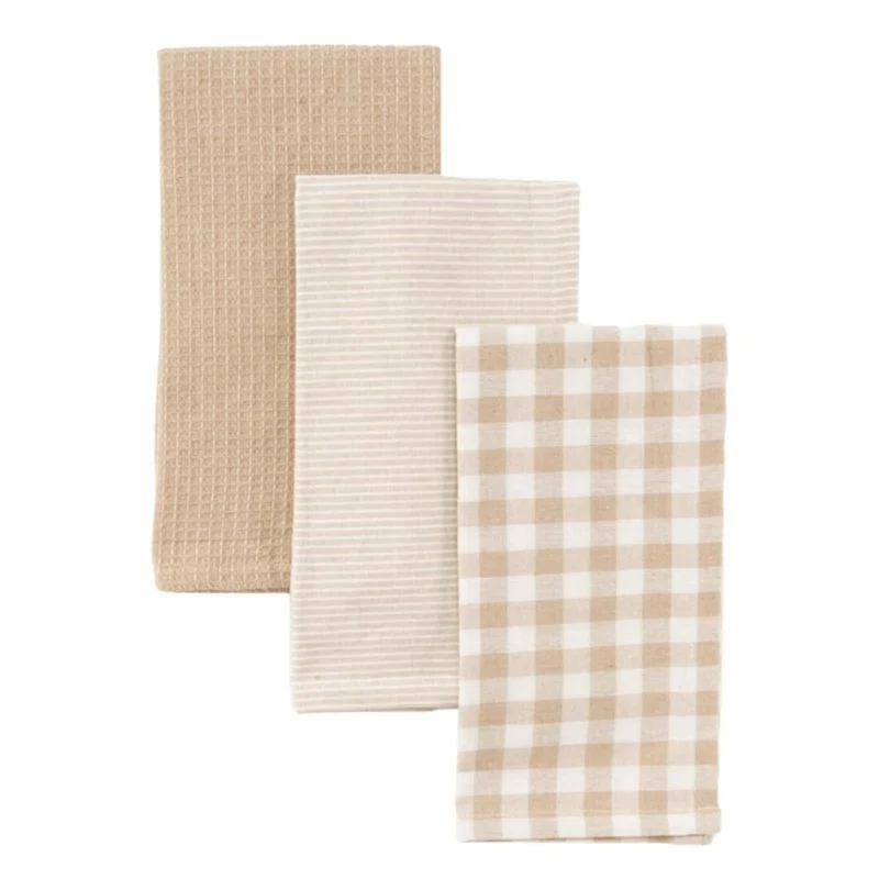 JUEGO DE 3 PAÑOS BEIGE SOFT
