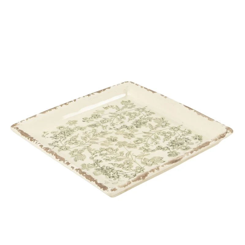 VACIABOLSILLOS CUADRADO FLOR VERDE
