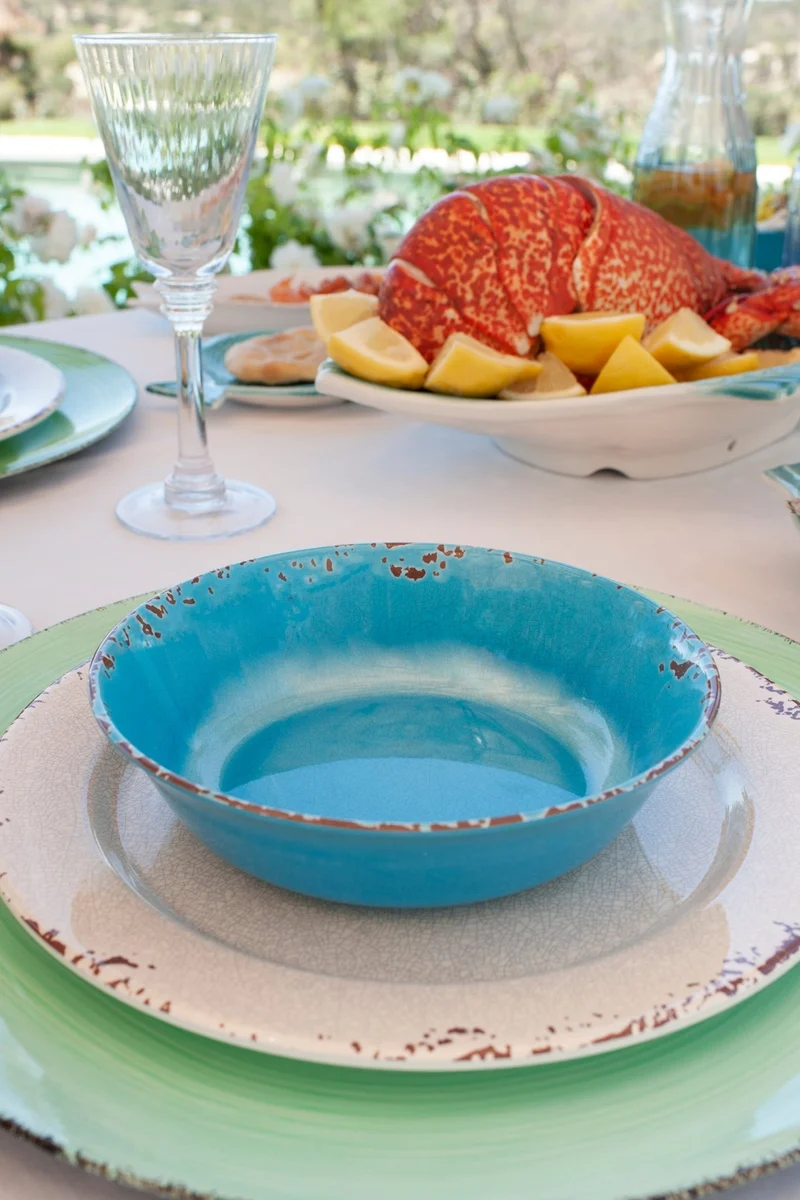 PLATO HONDO AZUL MELAMINA