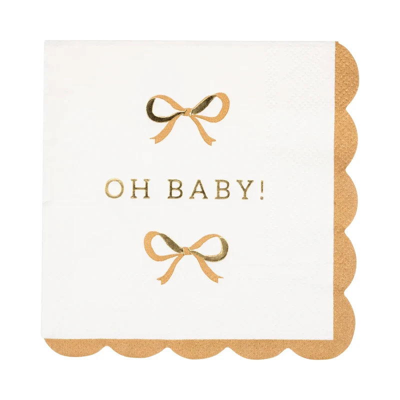 Servilleta de Papel Oh Baby Gold and Tan