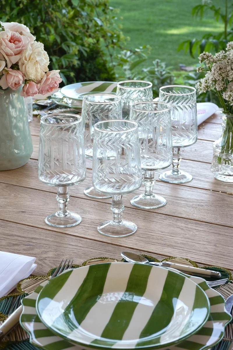 Set 6 Copas Cristal Tallado