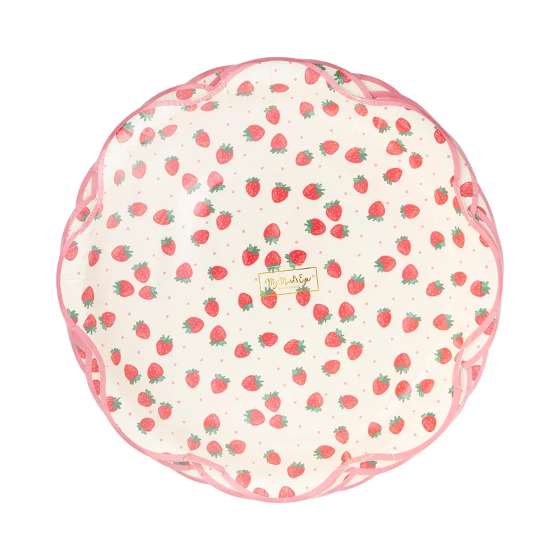 Plato de Papel Strawberries 10"