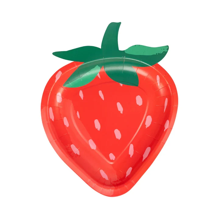 Plato de Papel Strawberry Shaped