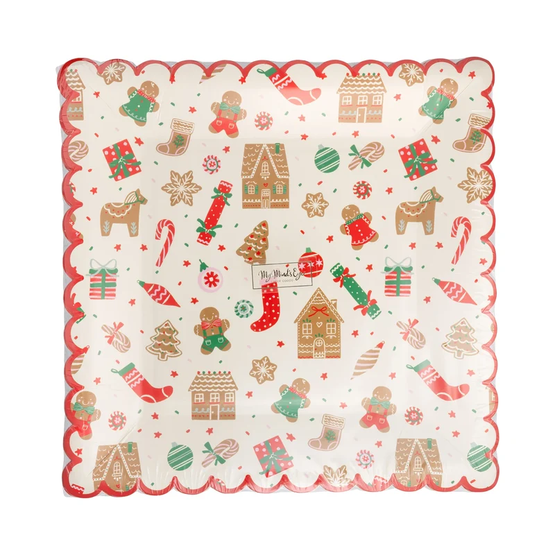Gingerbread Pattern Plate