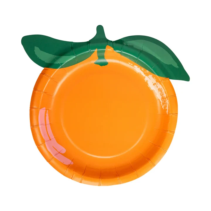 Plato de Papel Orange Shaped