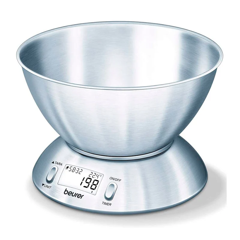 Balanza de cocina 5kg con bol inox KS 54 Beurer