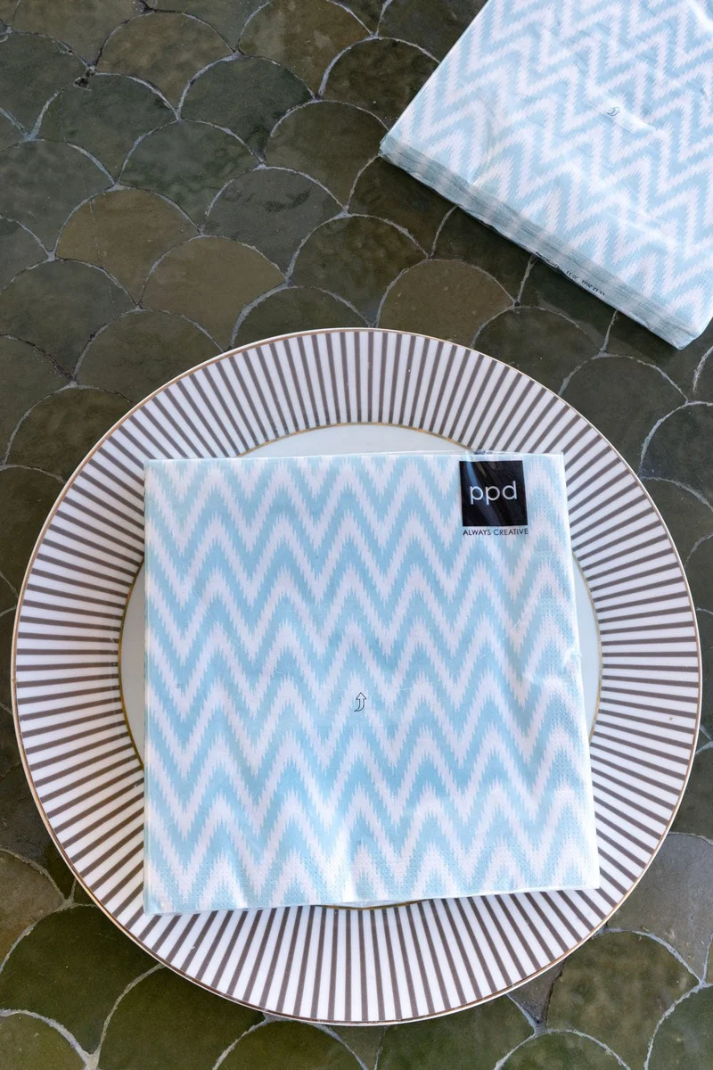 Servilletas Ikat Azules Grandes