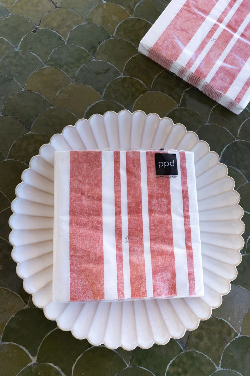Servilletas Rayas Rojas Grandes