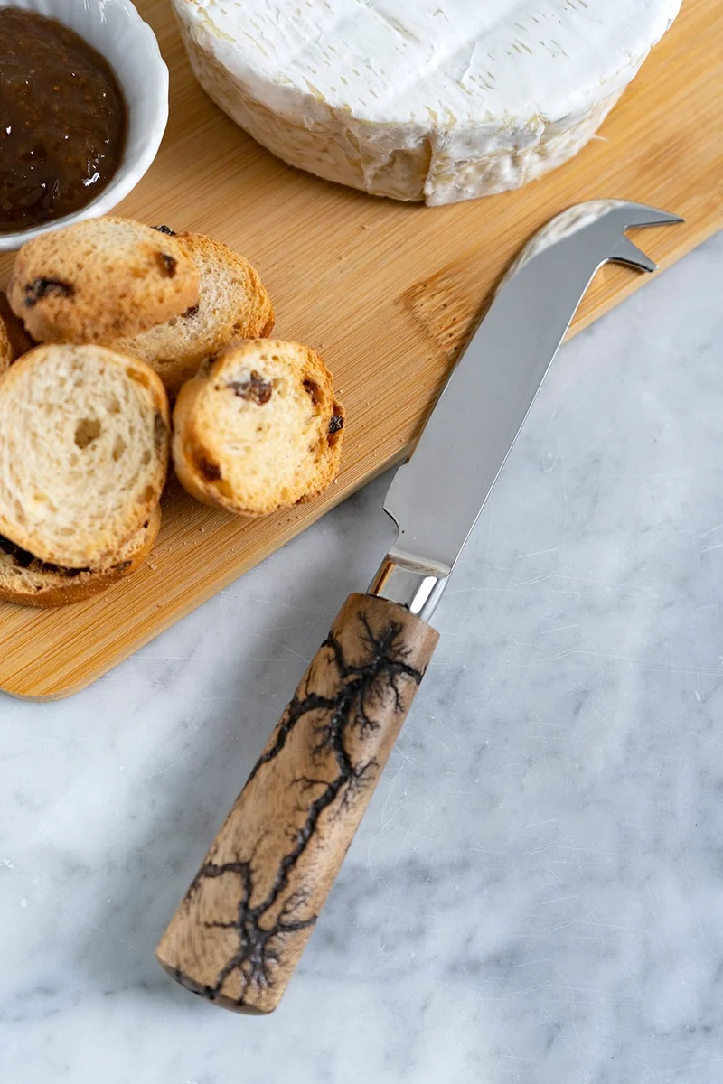 Cuchillo Queso Con Mango De Madera
