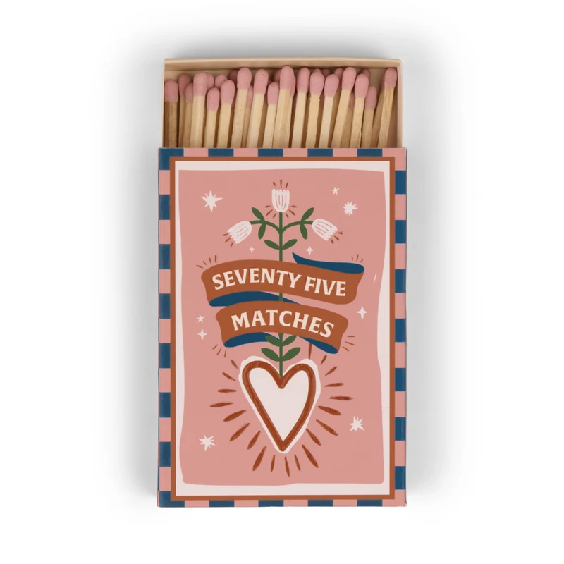 A Dopo Caja de Cerillas "Hearts" Pink