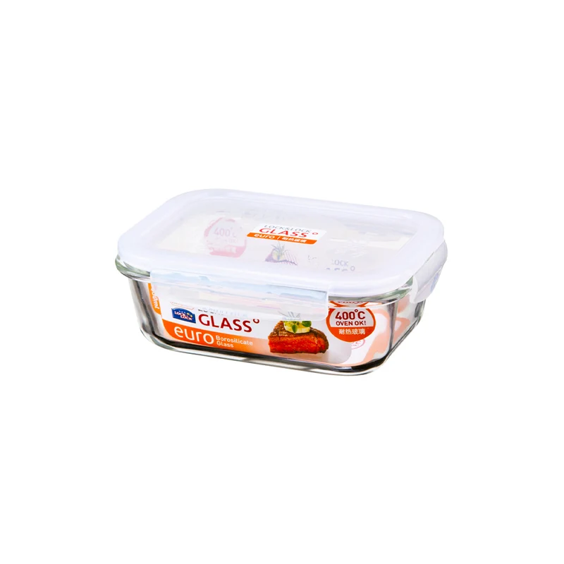 Envase Hermético Vidrio 630 ml Boroseal Euro Rectangular