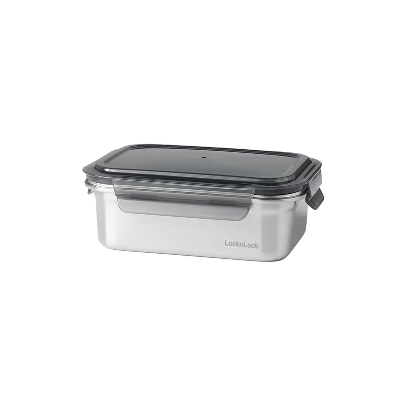 Envase Hermético Acero Rectangular Bajo 600 ml