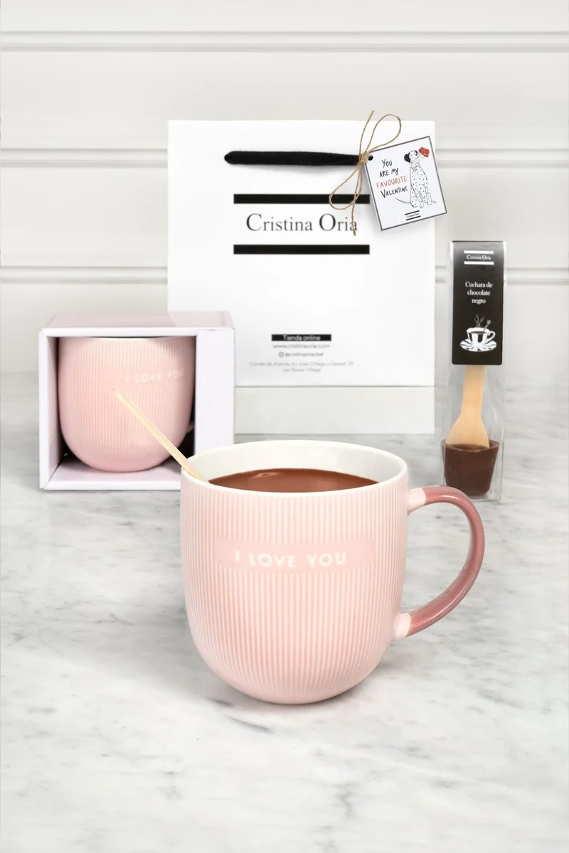 Bolsa Taza & Cucharita De Chocolate Especial San Valentín