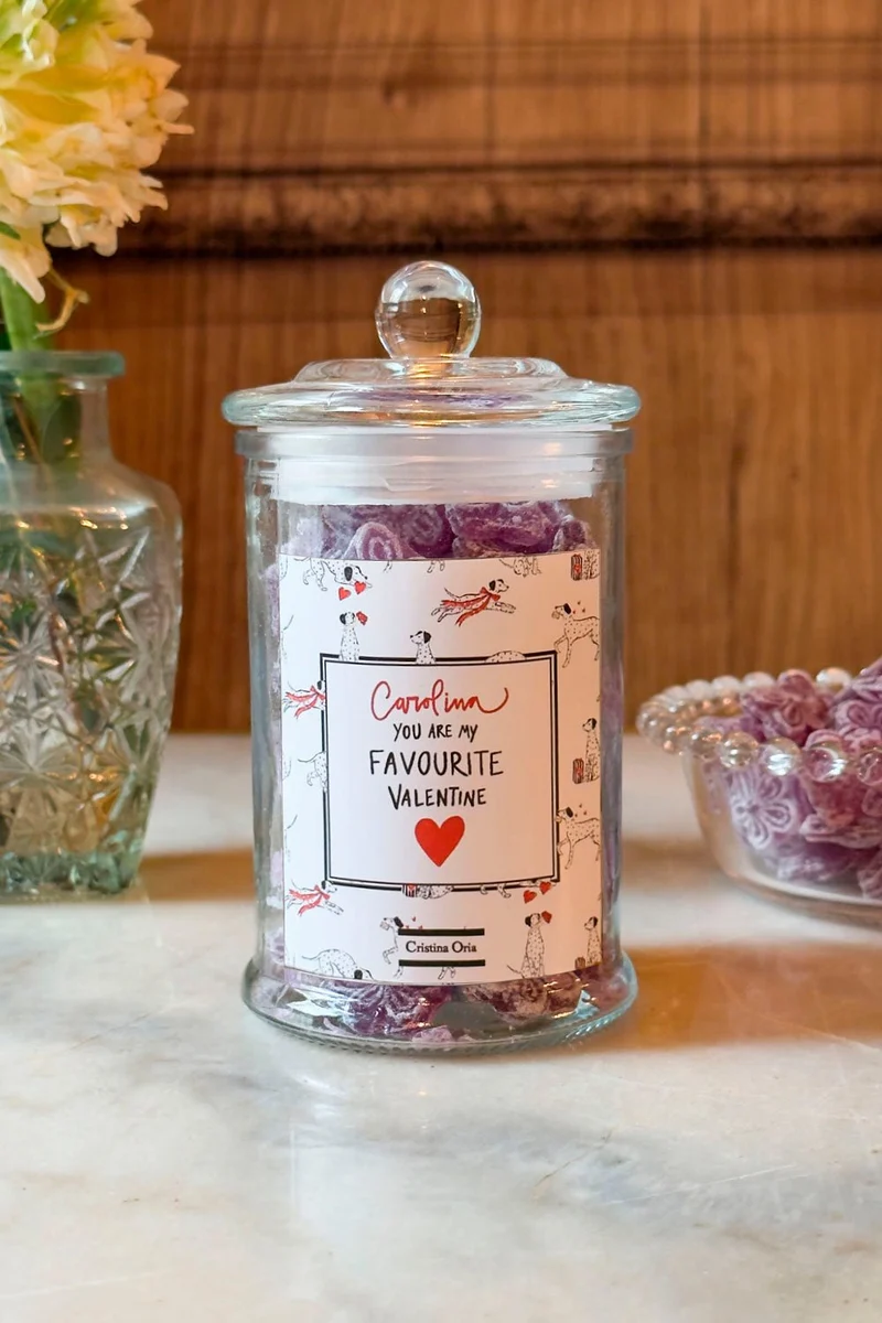 Tarro De Violetas Personalizado Especial San Valentín