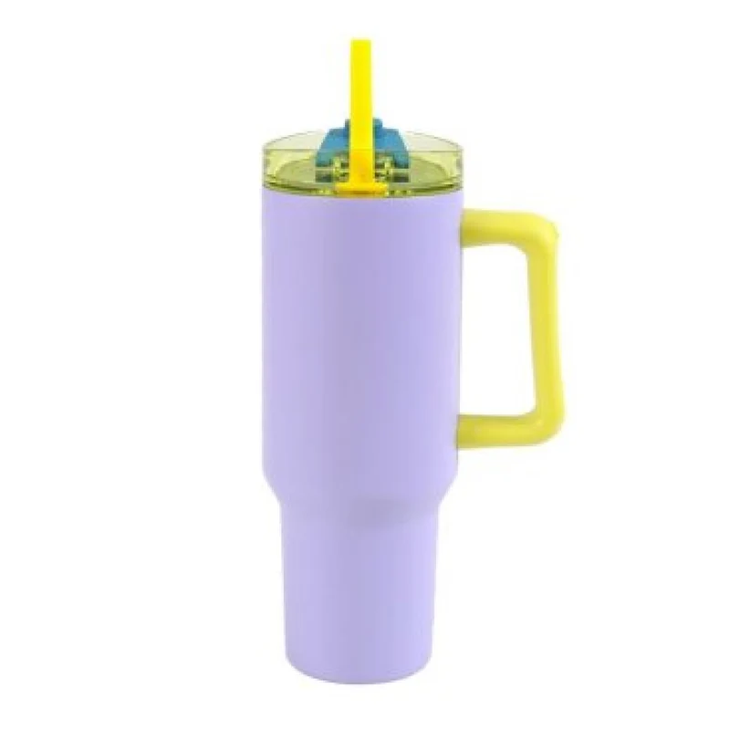 Vaso Térmico con Pajita Violeta 1200 ml I-Drink
