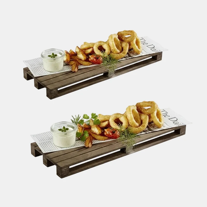 Mini palet para servir comida. 40 x 15 cm - 1 ud.