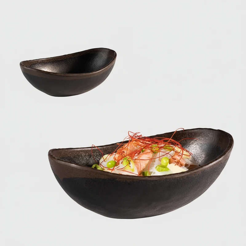 Bowl melamina marone. 22 x 13 x 7.5 cm 0.6 L - 1 Ud.
