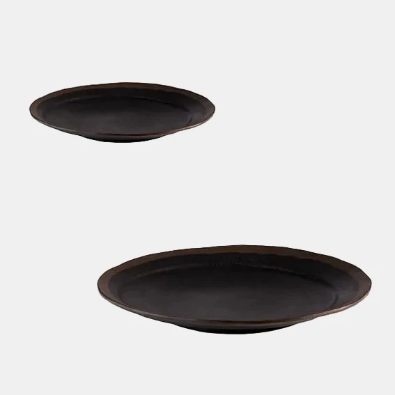 Plato melamina marone. ø28 x 3,5 cm - 1 Ud.