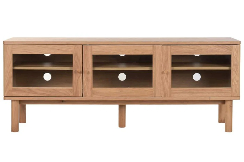 MUEBLE TV MDF CRISTAL 140X40X55 NATURAL