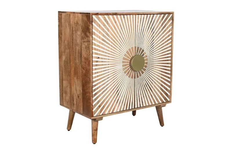 APARADOR MADERA MANGO 80X45X97 2 PUERTAS TALLADO