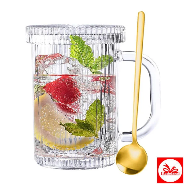Bavary Ripple Kapaklı Cam Mug