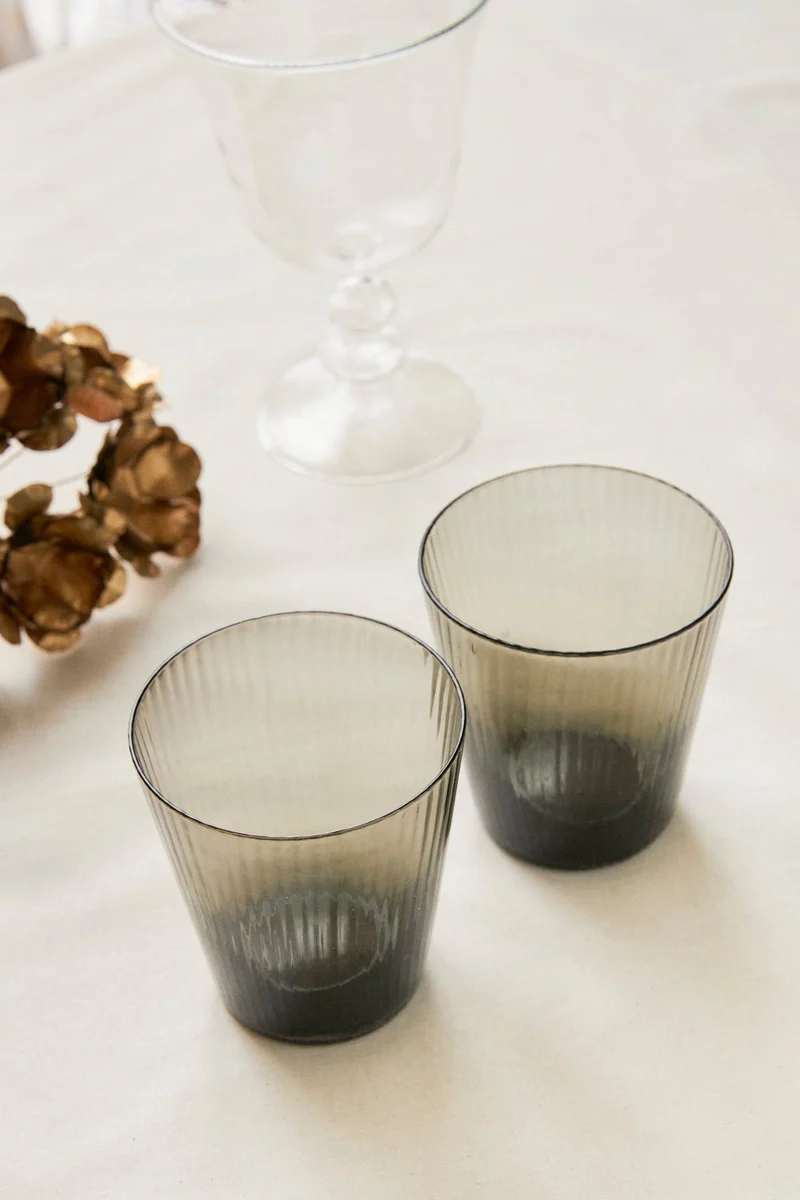 Vaso Agua Gris Texturizado Cristina Oria