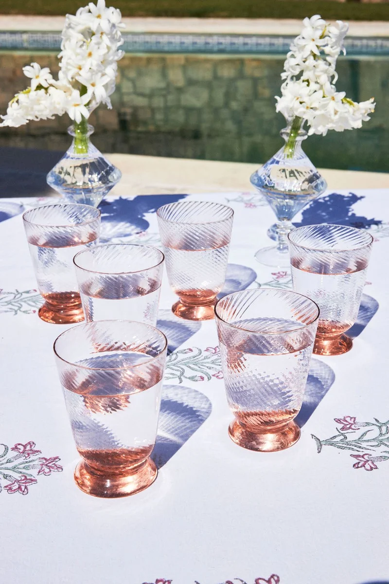 Set 6 Vasos Coral Texturizados Cristina Oria