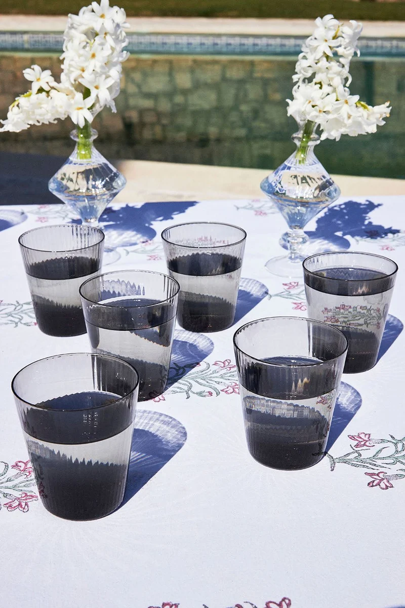 Set 6 Vasos Grises Texturizados Cristina Oria