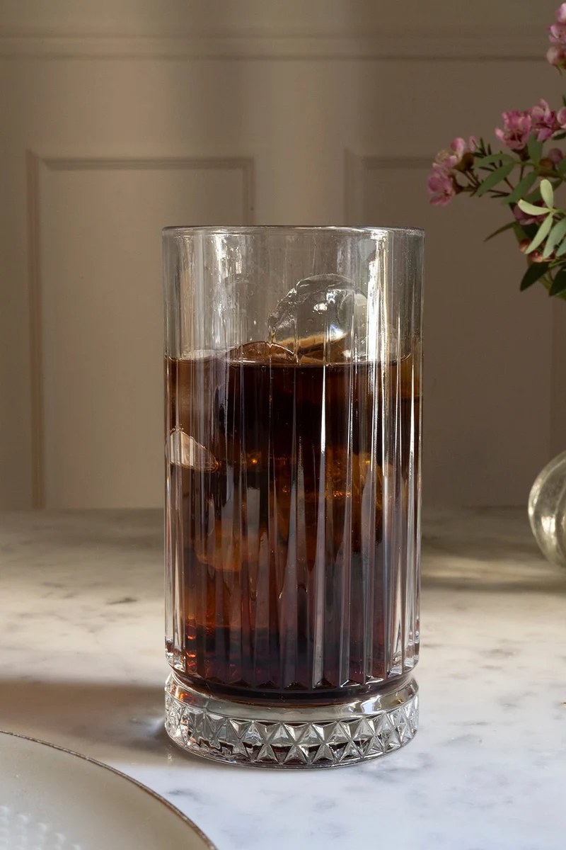 Vaso Cristal Base Rombos Alto