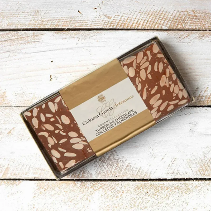 Turrón Artesanal Chocolate con Leche y Almendras