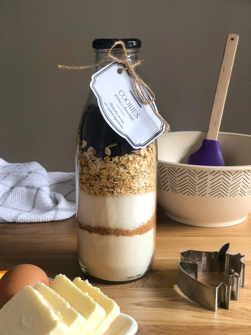 Botella "Mis Primeras Recetas" Con Ingredientes Para Cookies