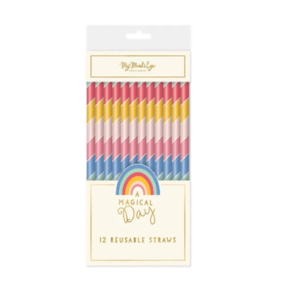 Magical Rainbow Reusable Straws
