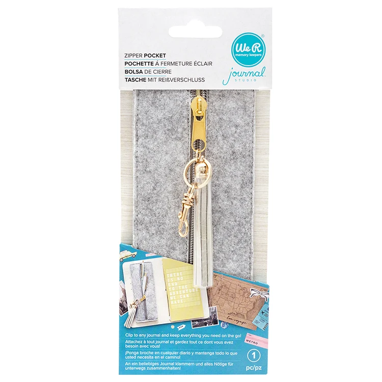 Felt Zip Pocket Journal Studio