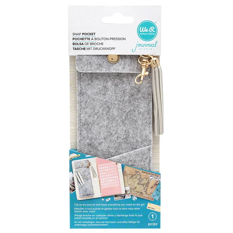 Felt Snap Pocket Journal Studio