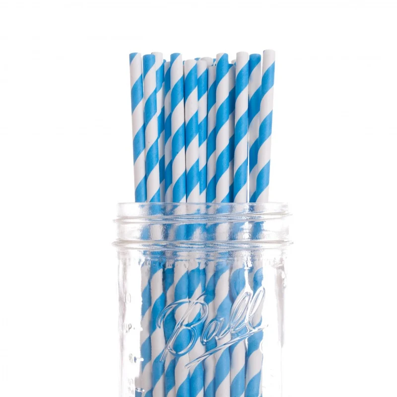 Pajitas vintage rayas azul royal 25 uds de Dress my Cupcake
