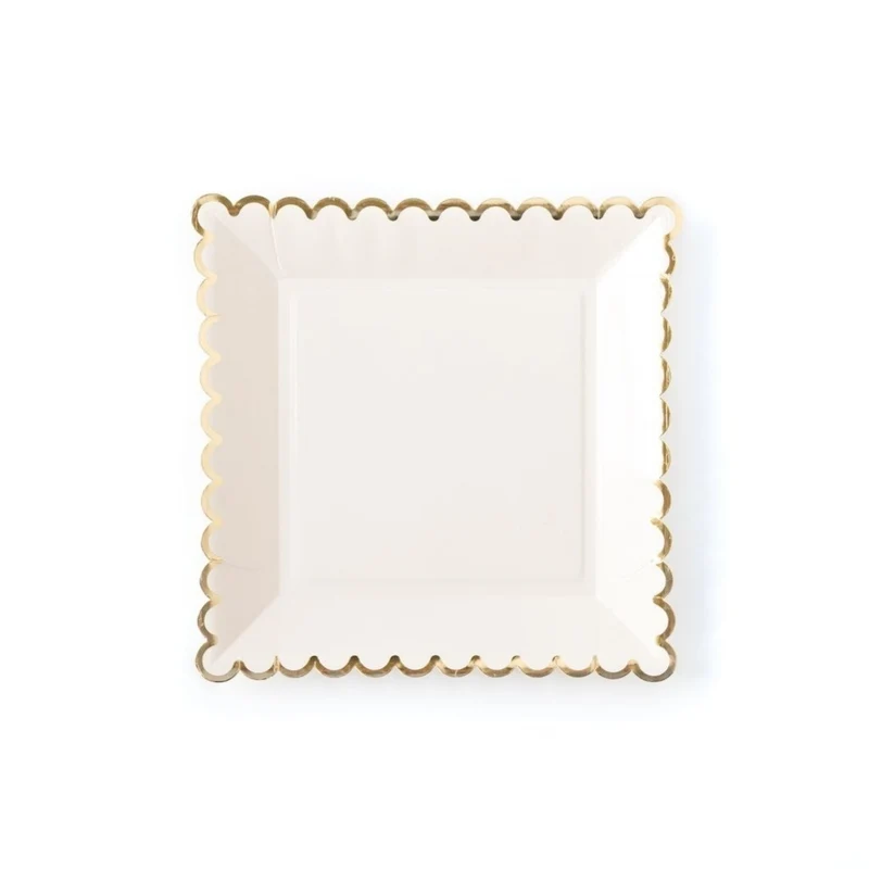 Platos de Papel Cream