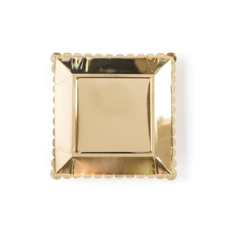 Platos de Papel Dorado